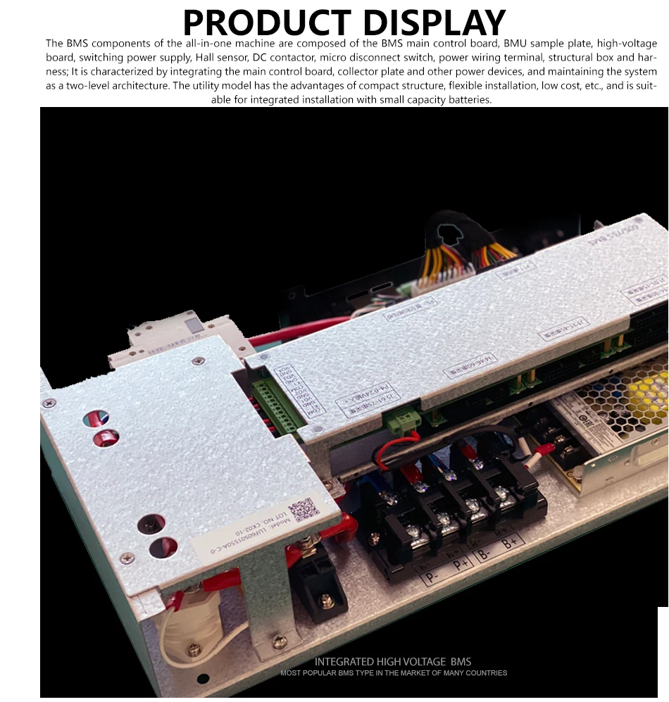 166.4V 52S 100A Battery Management System with Master-Slave Integrated Design for LiFePO4 Battery Packs and 3-Year Warranty