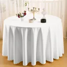 Round Factory Direct Hotel Solid Color Satin Round Tablecloth Polyester Color Tablecloth