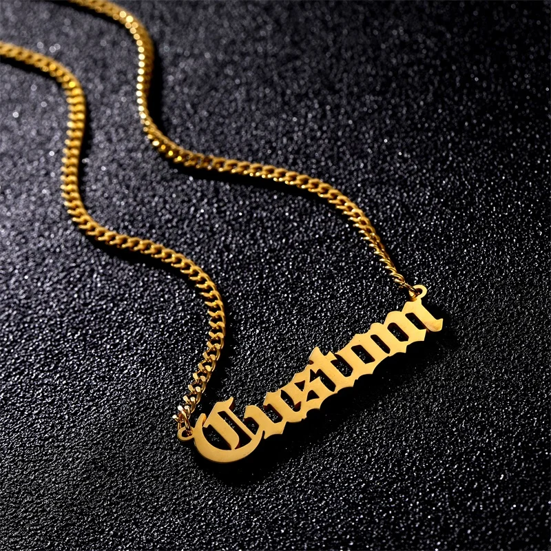 Personalized Custom Name Necklace Gold 