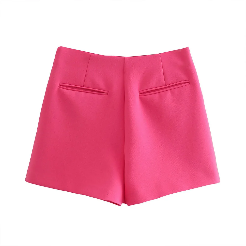 women's spring and summer new fashion two-color asymmetric mid-waist culottes Women's summer shorts