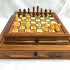 Chess Wooden Environmental Paint Wood Veneer Chessboard Solid Wood Chess Pieces
