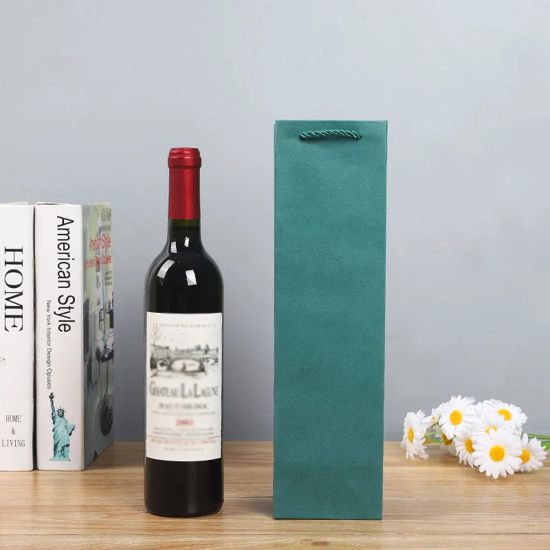Full color wholesale custom size logo high quality portable gift packaging with window paper bag for wine bottle Full color wholesale custom size logo high quality portable gift packaging with window paper bag for wine bottle