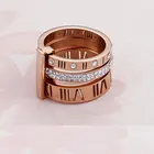 Rings Rings Men Ring 2020 Fashion Custom 18K Rose Gold Plated Trendy Stainless Steel Zirconia Men Rings Jewelry Women