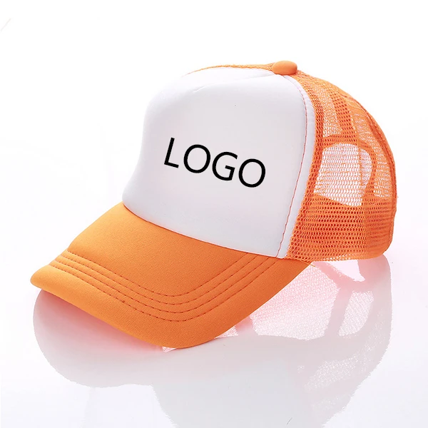 Hat Factory Wholesale Custom Embroidered Logo Flat Brim Mesh Cap Trucker Hats