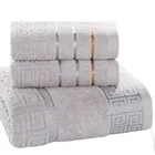 Set Gift Promotional Towel 5 Star Cotton Plain Bath Towel Custom LOGO Hand Towel Set In Luxury Gift Box