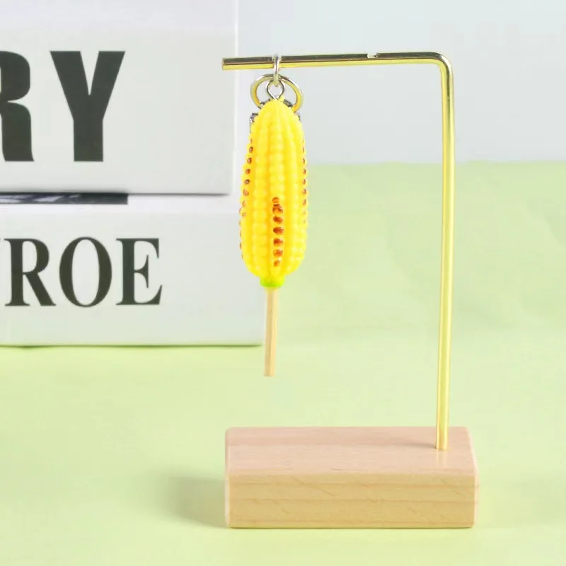 Simulation corn cob key chain simulation food ornaments photography props mini corn pendant wholesale