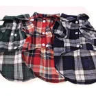 Shirt T-shirt Pet Plaid Shirt Plaid Shirt For Dog Printed Pet T-Shirt