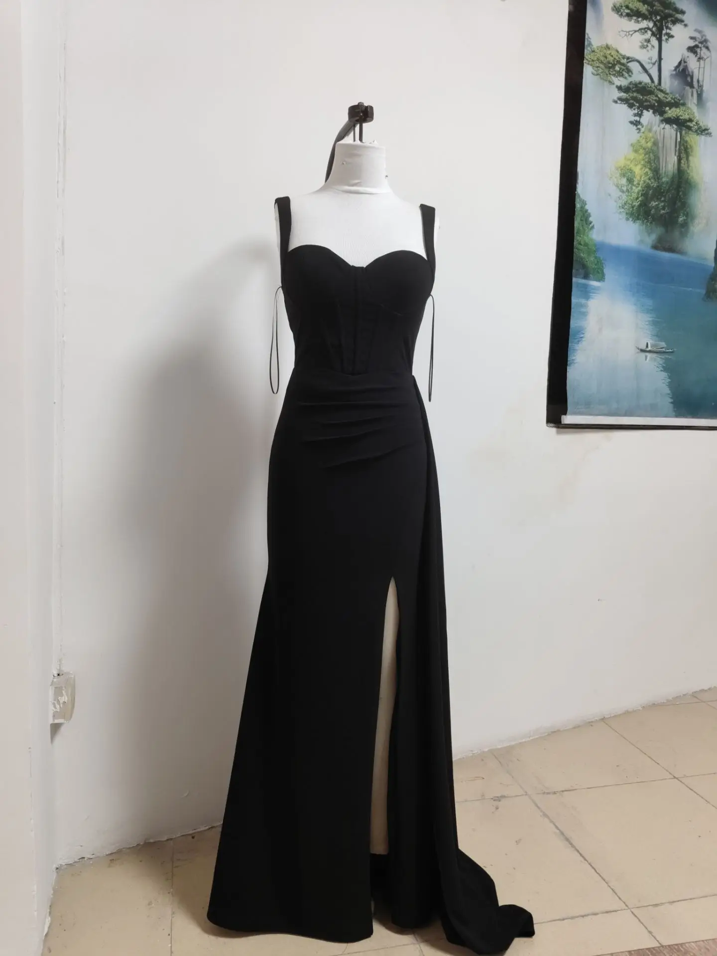 Elegant and Stylish New Women's Long Evening Dress Hip-Hugging and Slimming with Natural Waist for Parties H482f57bfb5dd4310a64a554a2caab33al