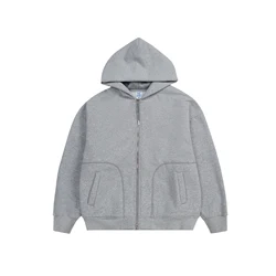 INF Thick Heavyweight Zipper Coat Hoodie Fleece Lined 400GSM Wholesale Blank Men Custom Winter Jacket