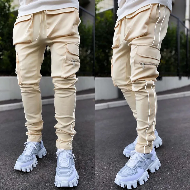 reflective cargo joggers