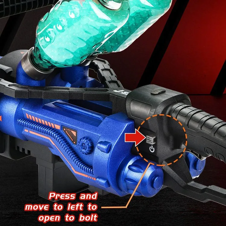 Double Barreled Gatling Electric Shooting Guns Automatic Gatling Launcher Fire Effects Gatling Guns Toys With Rotation Barrel