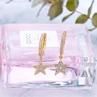 Earrings White White Fashionable Drop Earrings Hot Sale Shinny Star Shape White Stone Cute Earrings For Girl