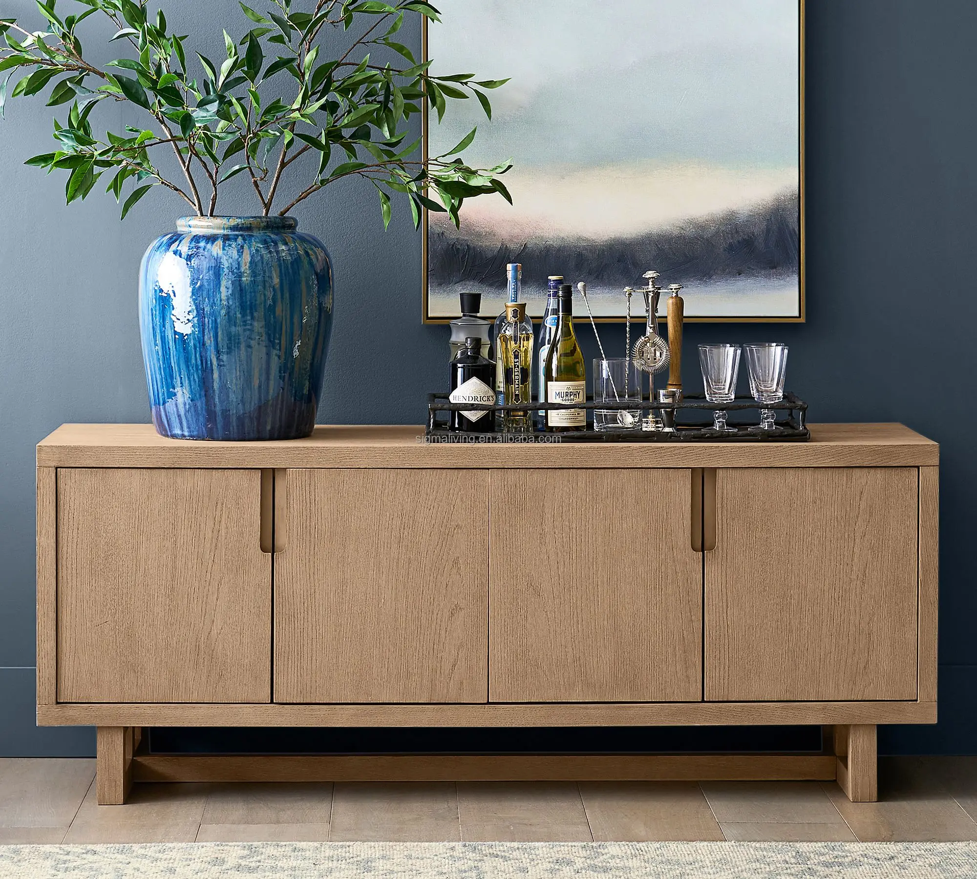 buffet cabinet wood modern luxury indoor furniture 68
