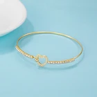 Charms Custom Heart Silver/Gold Plated Love Cuff Bracelet Designer Charms For Stainless Steel Bangles Jewelry Women