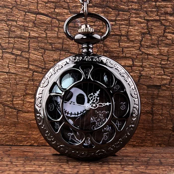 Hot selling hollow out Christmas Eve thrilling theme pocket watch manufacturer direct sales