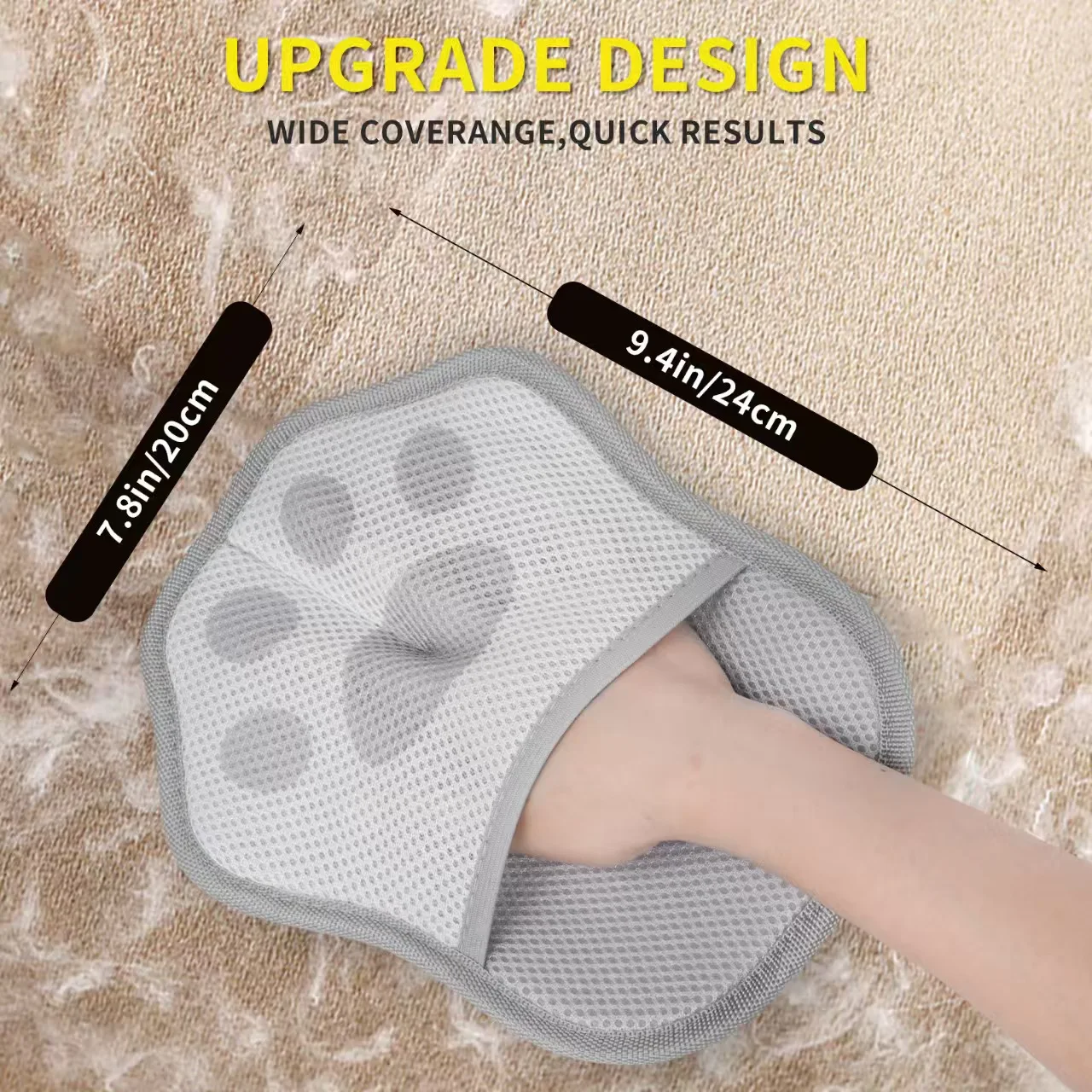 Cat Paw Electrostatic Pet Hair Removal Gloves Reusable Cat Dog Hair Remover for Couch Curtain Upgraded Animal Fur Removal Tool factory