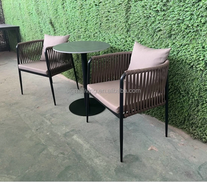 Hot sale mixed material cheap patio furniture outdoor dining chair garden dining tables