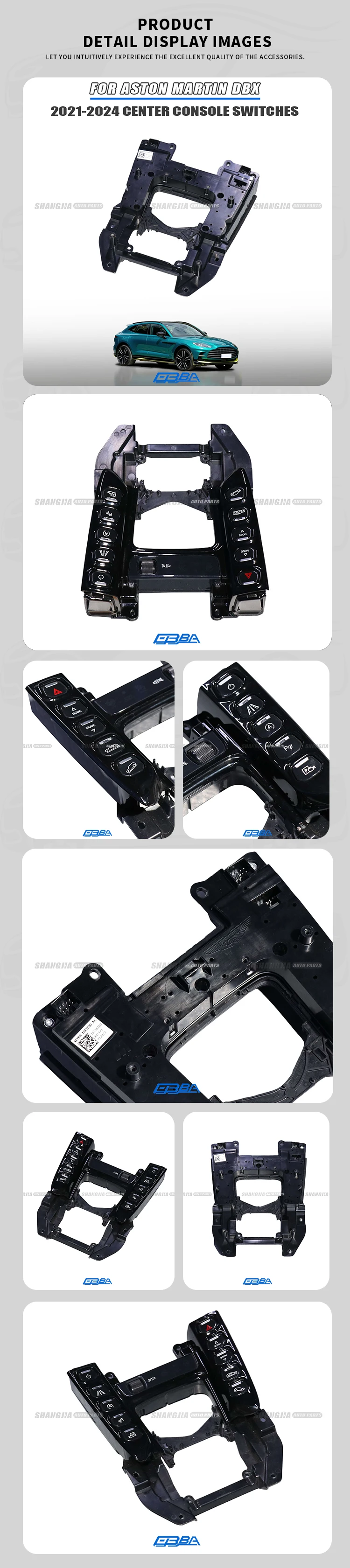 Plastic Central Control Panel For Aston Martin DBX 19-23 MY83-13D730-AC Auto Accessories Car Interior Smart Control Panel supplier