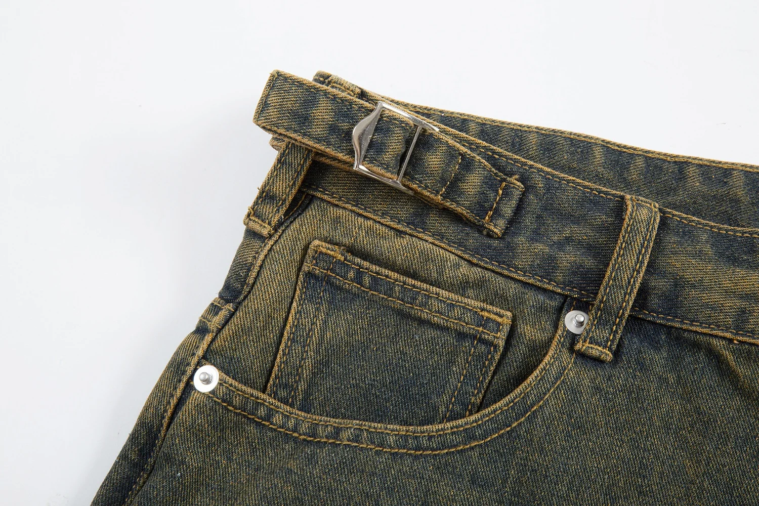 American Style Vintage Distressed Ripped Mid Waist Denim Shorts Summer Washed Straight Leg Jeans Street Cropped Unisex All-match manufacture