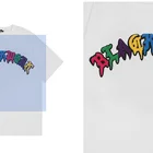 Summer Fashion Brand Custom OEM French Terry Chenille Embroidery Custom T Shirt Unisex Summer Men Tee