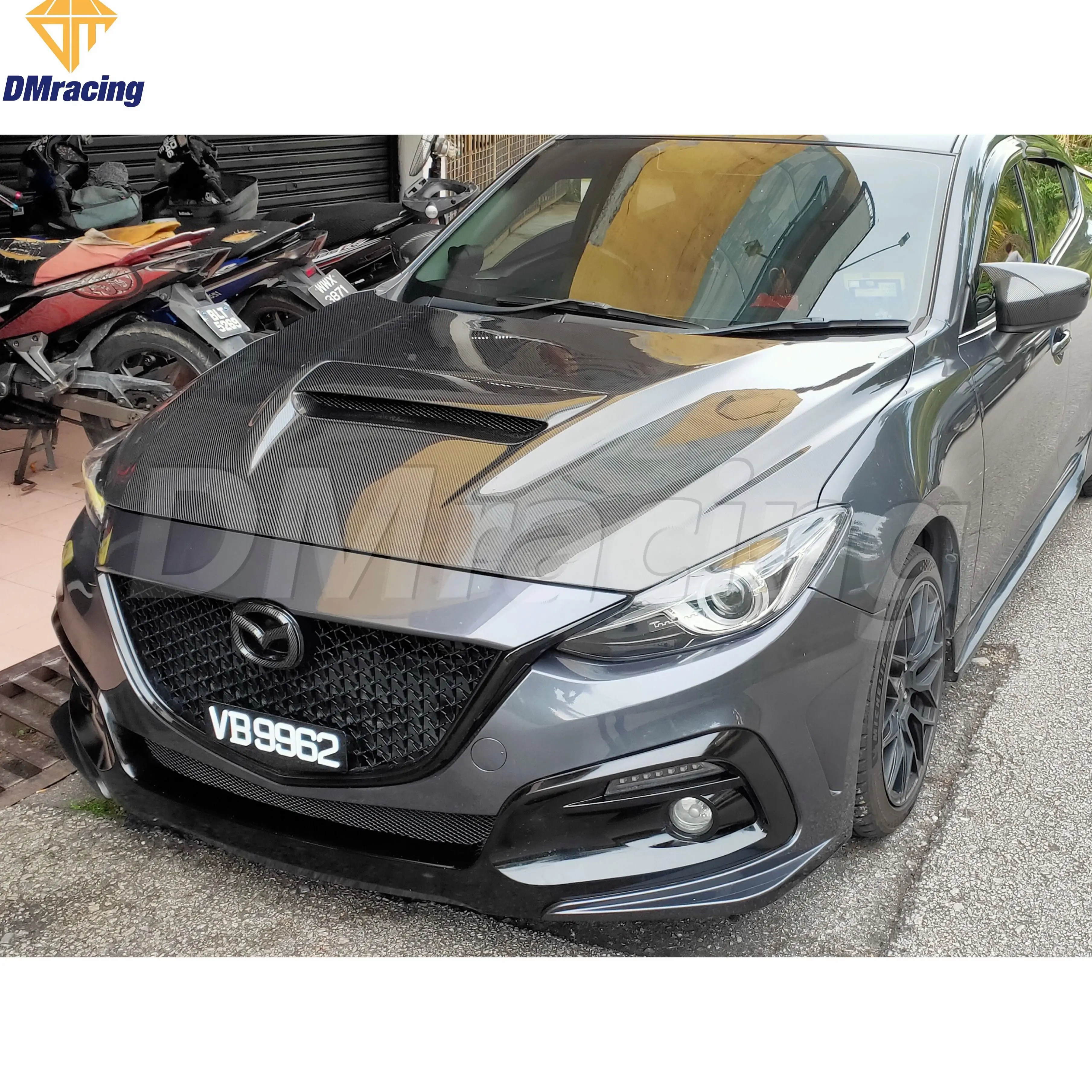 Mps Style Carbon Fiber Hood Bonnet For Mazda 3 Axela 2014 2019 Buy