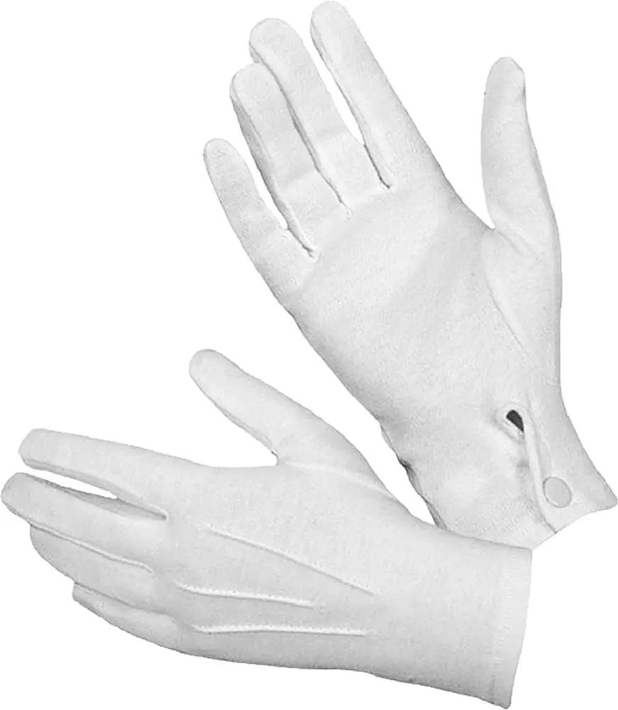 1Pair White Formal Gloves White Honor Guard Parade Santa Women Men Inspectio El 