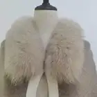 Outer Wear Fox Fur Collar Design Creative Apricot Ladies Outer Wear Shawl Support Customization