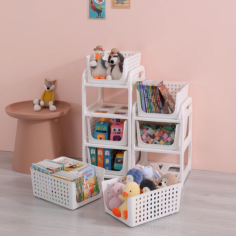 Plastic Storage Basket Household Organize  Multifunction Stackable Closet Organizer Stretchable