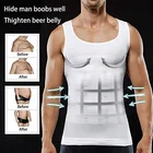 Men's Compression Shirt Sleeveless Slimming Vest Tummy Tank Top Body Shaper Abs Abdomen Shapewear