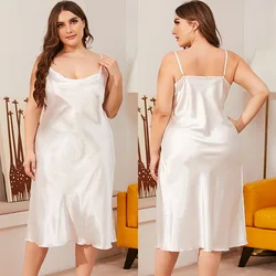 Plus Size Sling Sleep Wear Nighty Valentines Women Pyjamas Pajama Sets Full Length Onesie Siamese Satin for Women Silk 1 Piece