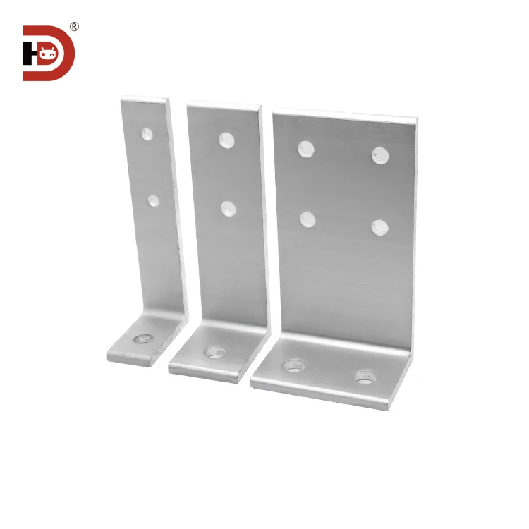 Aluminum L-shaped Foot Connector, square Foot Cup, Ground Fixing Component, Foot Fence Base, Guardrail Support Fastener supplier