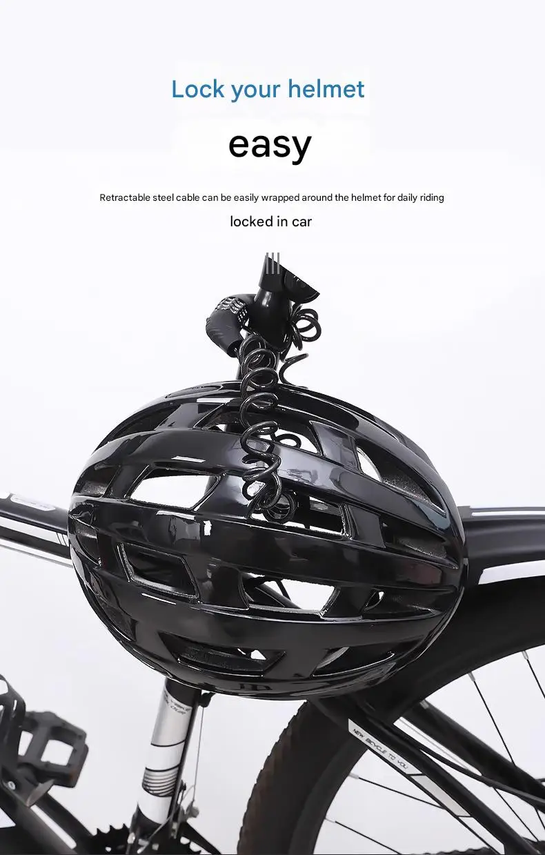 Portable Password Lock for Bicycles Motorcycles Electric Vehicles Mini Chain Lock Cycling Equipment Anti-Theft Accessory