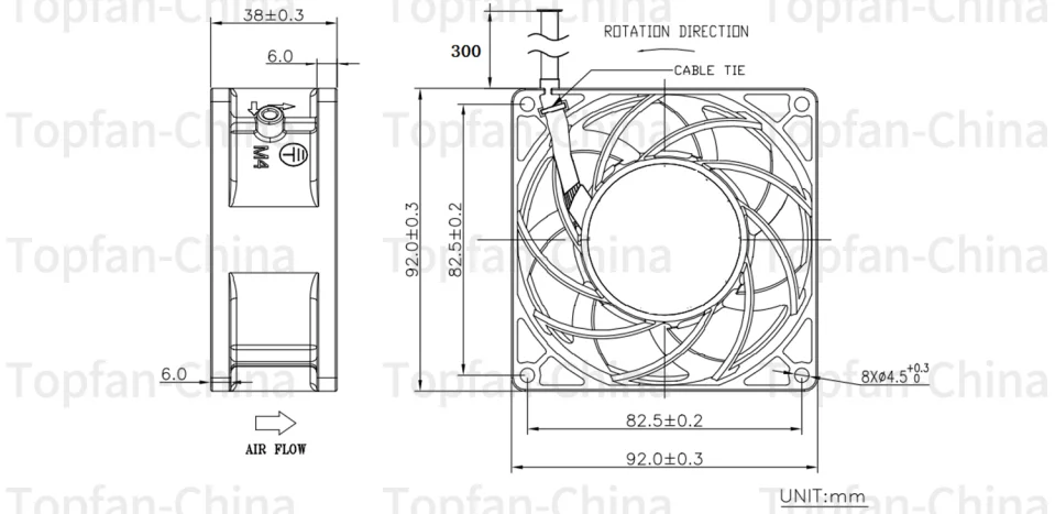 Axial Cooling Fan Topfan Ip Waterproof Ventilation Cooling System