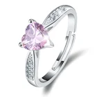 Jewelry Silver Merryshine Hot Selling Jewelry 925 Sterling Silver Open Adjustable Heart Birthstones Rings