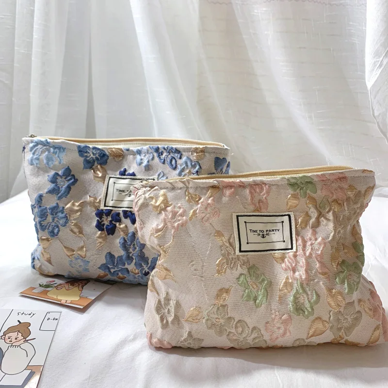flower cosmetic bag