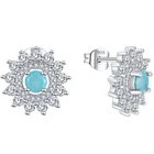 Earrings Plated Flower Stud Earrings For Women