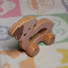 Educational Eco Friendly Wood Toy Puppy Push Pull Wooden Infant Push Toys Kids Educational Toys Eco Friendly