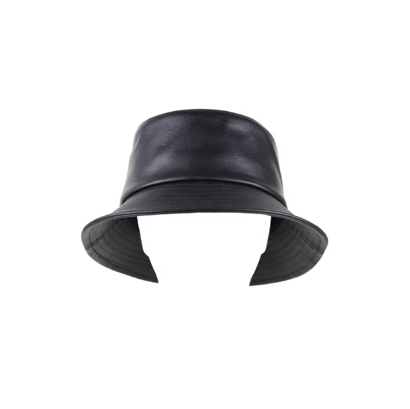 genuine leather bucket hat