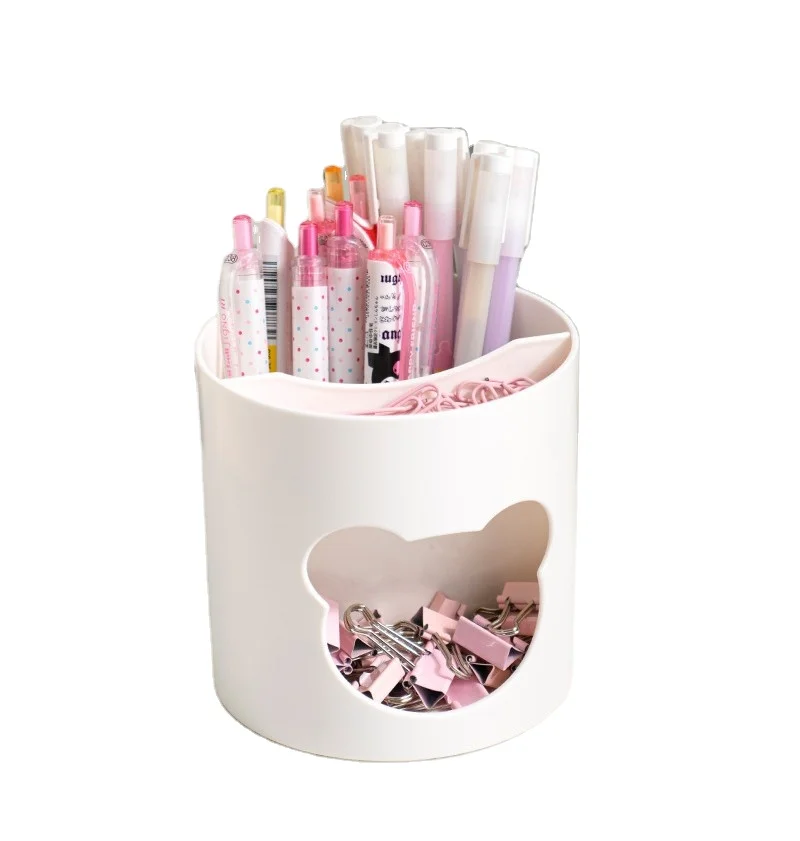 OWNSWING Cute creative student desktop ornaments desk storage box Office good things stationery pen holder drawer pen box