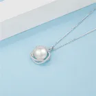Silver Pearl Necklace Silver High Quality Personalized Silver Jewelry 925 Sterling Pendant Pearl Necklace