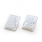 Shell Natural Mother Of Pearl Carved Cameo 12 Zodiac Cross Shell Charm Pendant Jewelry
