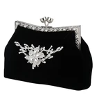 Clutch Metal Bag Wholesale Ladies Classic Clutch Women Velvet Metal Frame Clutch Dinner Bag