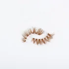 Eyelashes OEM Visofree Handmade Natural False Eyelashes Glitter Packing 1 Pair Box Make Up Sexy 3D Mink Lashes