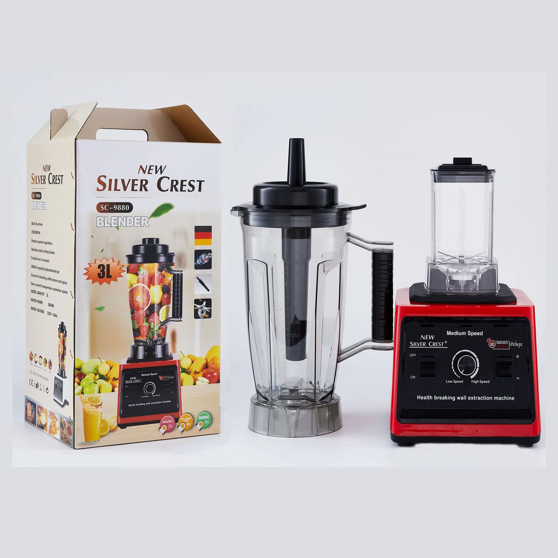 ZQ187 professional bar smoothie blender Mixer Juicer 8000W Powerful Food Mixer Smoothies Orange Juice Making Machine