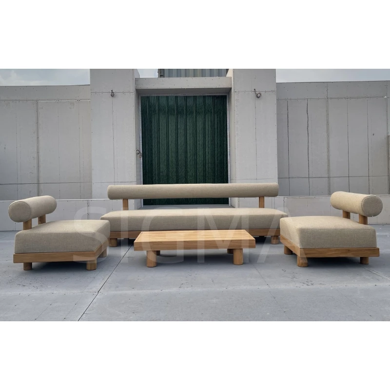 Customized design Outdoor teak furniture garden sofas outdoor teak wood table Swivel lounge chair
