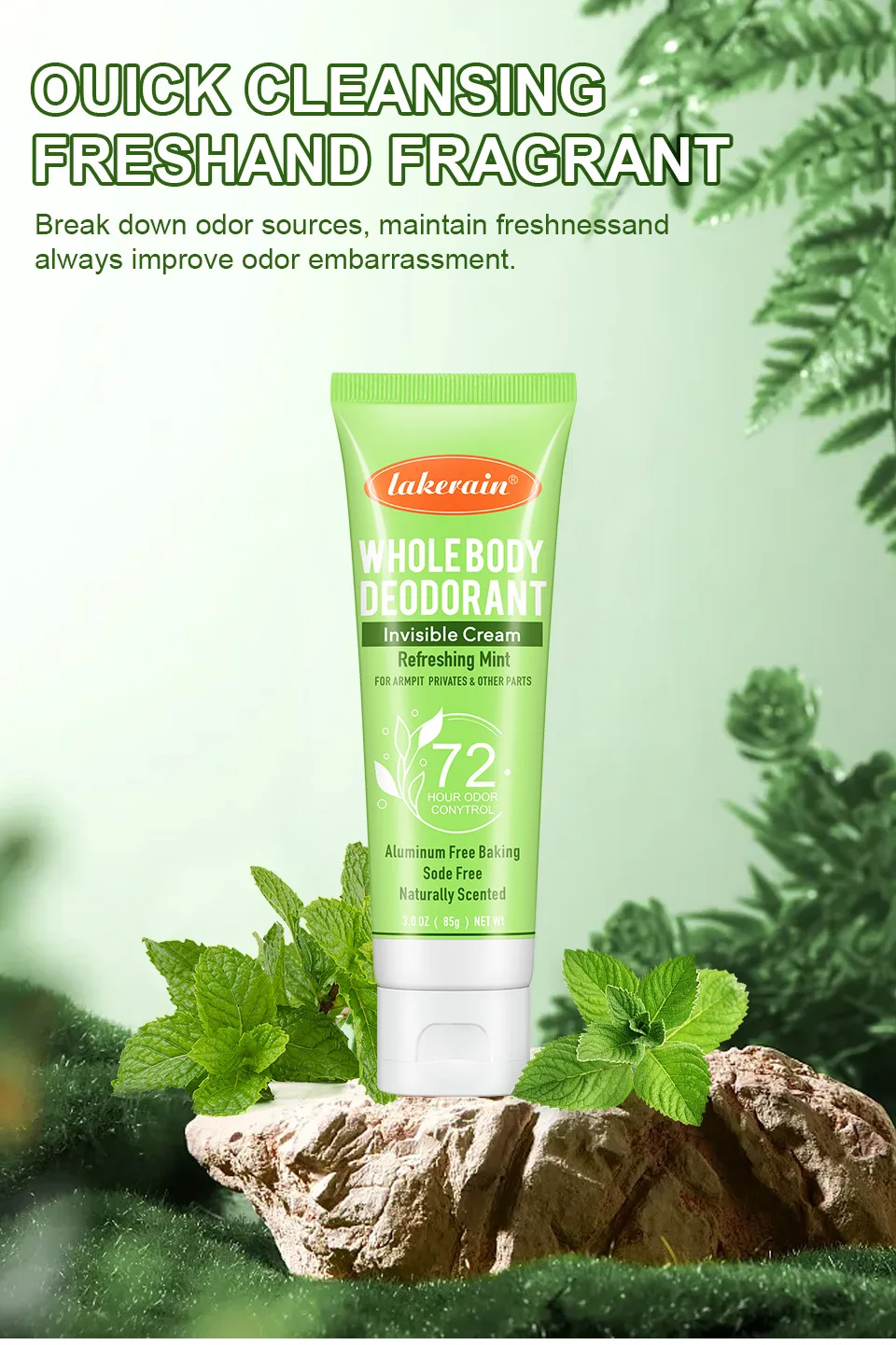 Body Deodorant 72 Hours Cream Body Deodorant, Fruit Fragrance Deodorant