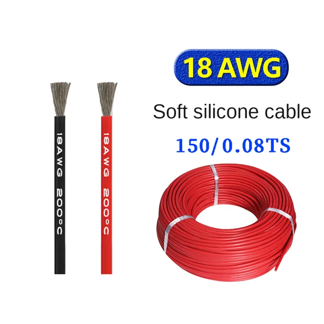 Ultraflexible Silicone Cable/Wire Higher Quality Heat Resistance 2/4/6/8/10/12/14/16/18/20/22 AWG Insulated with Rubber