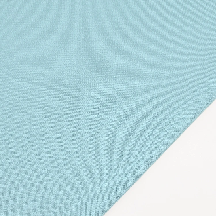 Hot Sale Solid Knit 49% Polyester 46% Rayon 5% Spandex Material Scuba Fabric for Women Dress 290GSM manufacture
