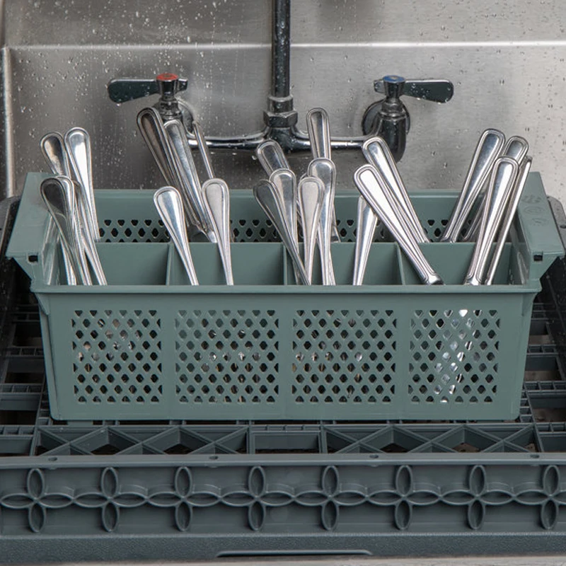 Commercial 8 compartment cutlery storage restaurant flatware basket kitchen utensil plastic flatware rack