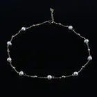 Pearl Necklace Natural Pearl 18k Gold Filled Necklace Popular Retro And Temperament Necklace Jewelry